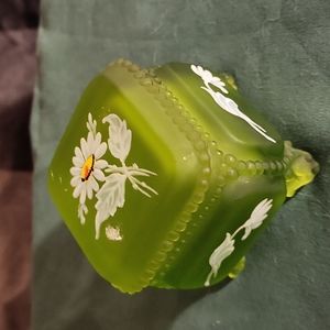 Vintage Westmoreland hand painted trinket box